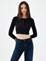 thumb-Fitted Kadın Tshirt U.kol