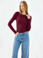 thumb-Slim Fit Kadın Bluz U.kol
