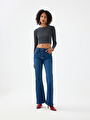 thumb-Slim Crop Fit Kadın Bluz U.kol