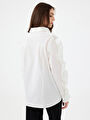 thumb-Loose Fit Kadın Gömlek U.kol