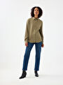 thumb-Loose Fit Kadın Gömlek U.kol