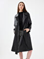 thumb-Loose Fit Kadın Trenchcoat