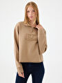 thumb-Long Crop Kadın Sweatshirt