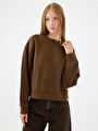 thumb-Long Crop Kadın Sweatshirt