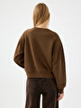 thumb-Long Crop Kadın Sweatshirt