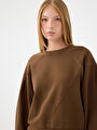 thumb-Long Crop Kadın Sweatshirt