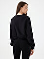 thumb-Long Crop Kadın Sweatshirt