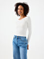 thumb-Slim Fit Kadın Tshirt U.kol
