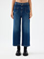 thumb-Crop Wide Leg Regular Fit Kadın Pantolon