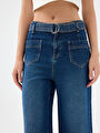 thumb-Crop Wide Leg Regular Fit Kadın Pantolon