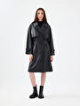 thumb-Loose Fit Kadın Trenchcoat