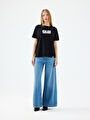thumb-Palazzo Palazzo Fıt Kadın Pantolon