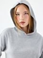 thumb-Long Crop Kadın Sweatshirt