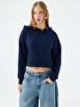 thumb-Long Crop Kadın Sweatshirt