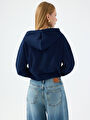 thumb-Long Crop Kadın Sweatshirt