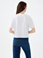 thumb-Long Crop Kadın Tshirt K.kol