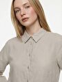 thumb-Regular Fit Kadın Gömlek U.kol