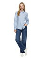 thumb-Regular Fit Kadın Gömlek U.kol