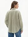 thumb-Loose Fit Kadın Gömlek U.kol