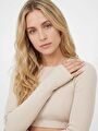 thumb-Slim Crop Fit Kadın Tshirt U.kol