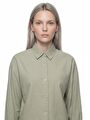 thumb-Long Crop Kadın Gömlek U.kol