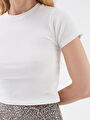thumb-Crop Kadın Tshirt K.kol
