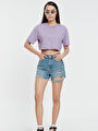 thumb-Loose Crop Kadın Tshirt K.kol