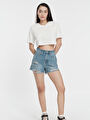 thumb-Loose Crop Kadın Tshirt K.kol