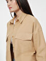 thumb-Loose Fit Kadın Gömlek U.kol