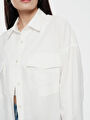 thumb-Loose Fit Kadın Gömlek U.kol